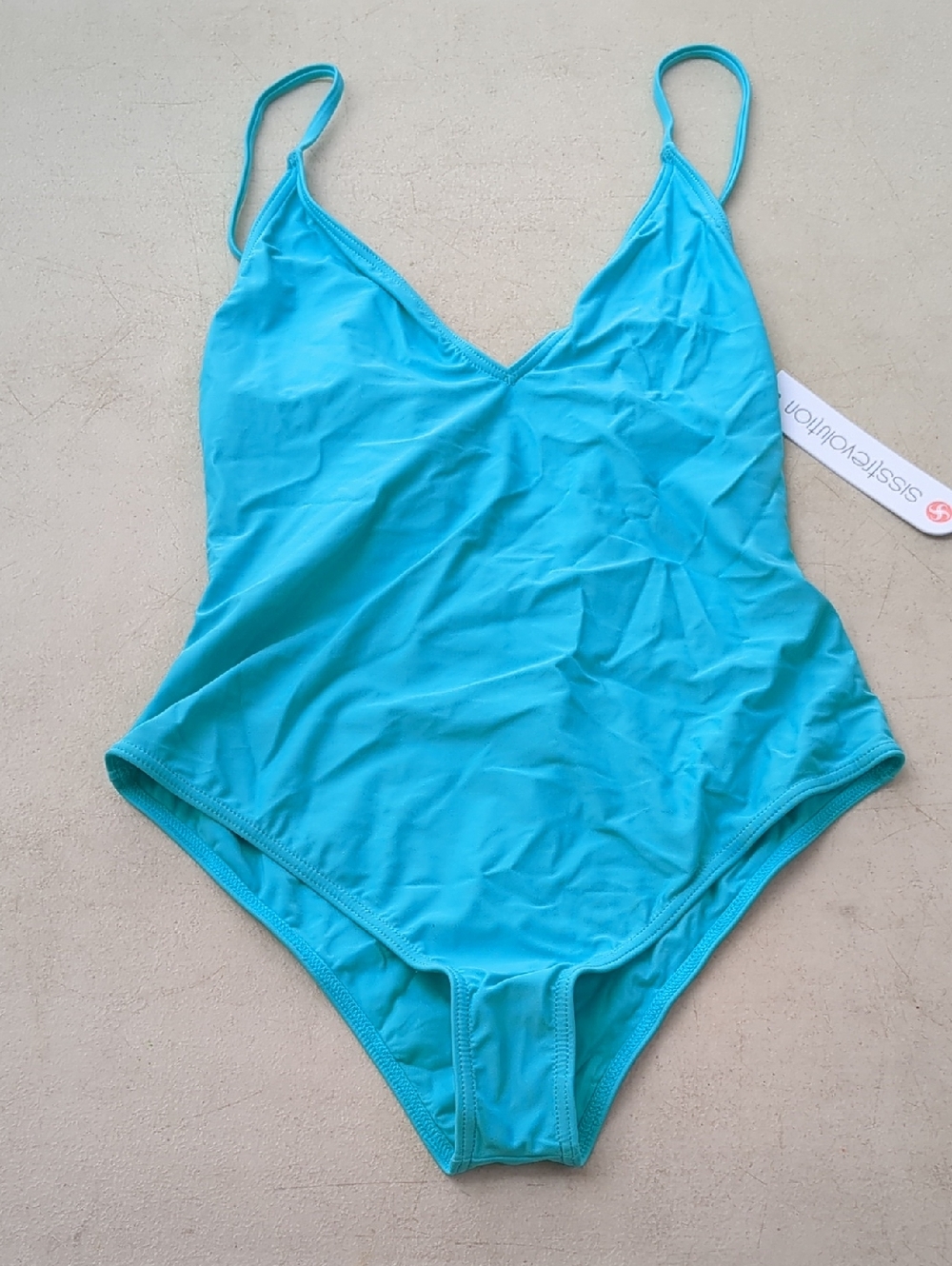SISSTREVOLUTION Turquoise V-Neck One-Piece Swimsuit